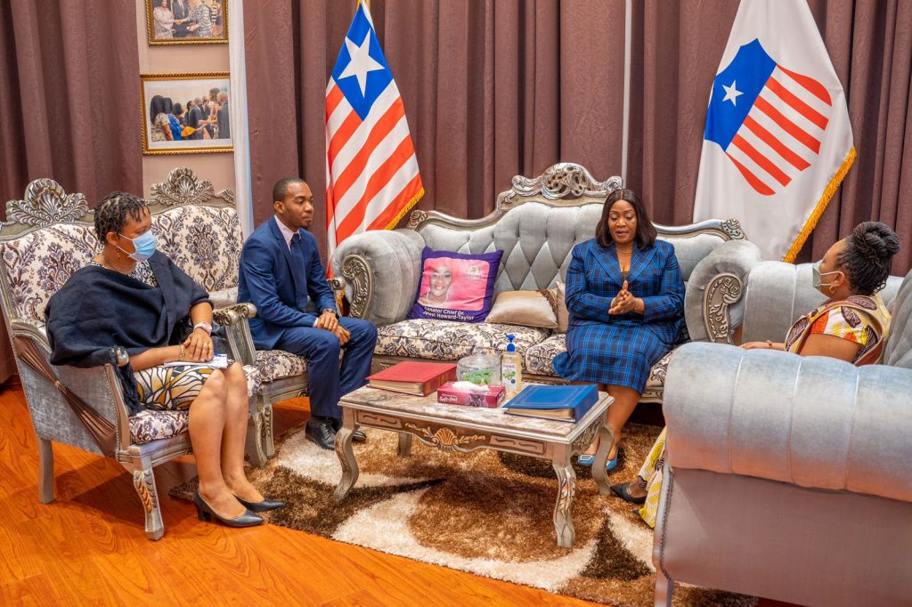 H.E. JOSEPHINE NKRUMAH, RESIDENT REPRESENTATIVE OF THE PRESIDENT OF ECOWAS COMMISSION IN LIBERIA PAYS COURTESY CALL ON H.E. CHIEF DR. JEWEL HOWARD TAYLOR, VICE PRESIDENT OF THE REPUBLIC OF LIBERIA