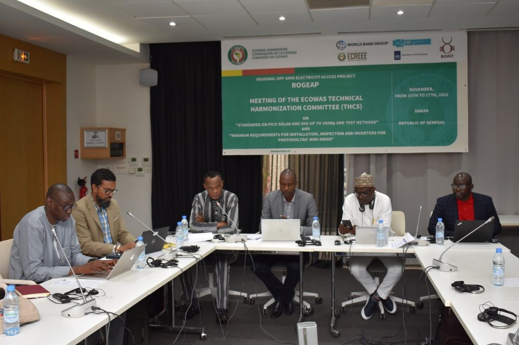 ROGEAP Project Implementation: Members of the ECOWAS Technical Harmonisation Committee on Norms and Standards of Electrotechnical Products (THC5) meet in Dakar, Senegal.