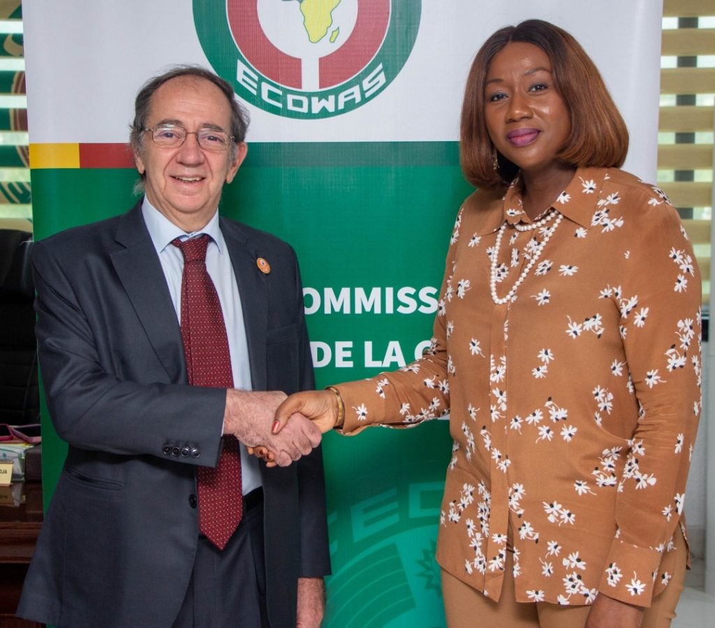 Coopération entre la CEDEAO et le Royaume d’Espagne : l’Ambassadeur d‘Espagne près le Nigeria et la CEDEAO reçu en audience par la Vice-Présidente de la Commission de la CEDEAO.