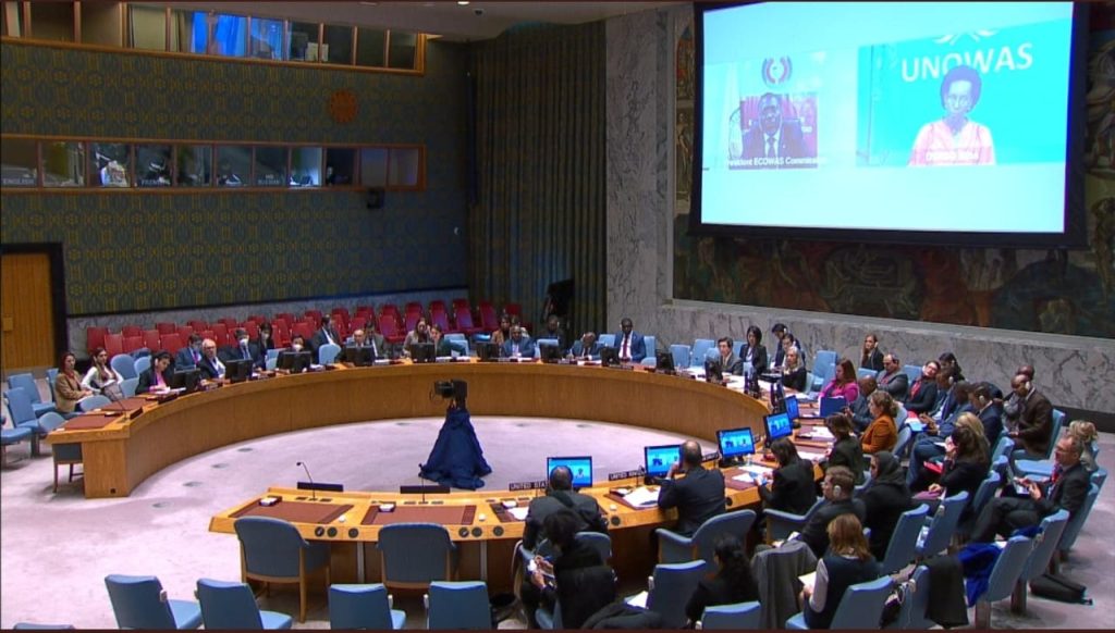 ECOWAS briefs the unsc on political and security developments in the region and the sahel and its collaboration with UNOWAS