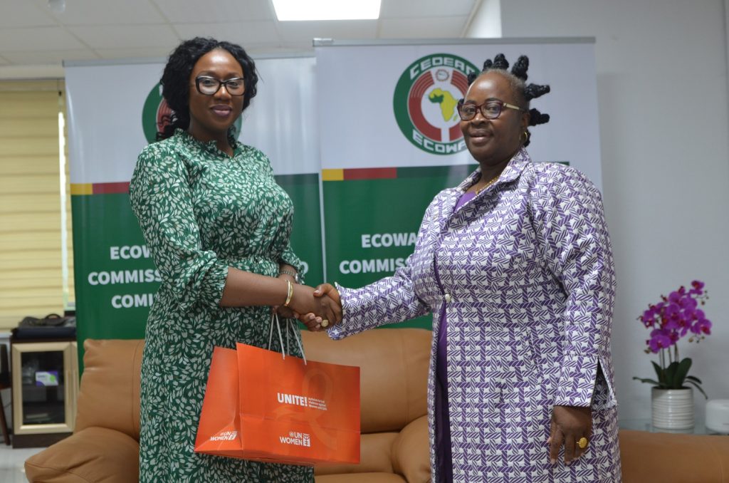 The Vice-President of the ECOWAS Commission, H.E. Mrs Damtien L. Tchintchibidja met with a delegation from the UN Women Representation in Nigeria.
