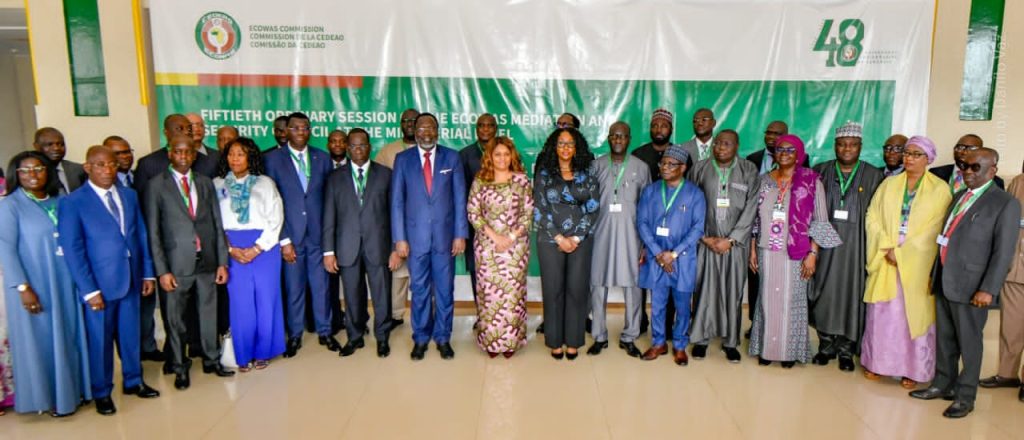 ECOWAS holds 50th Ordinary Session of its Mediation and Security Council (MSC) at Ministerial Level in Bissau with Regional Security and Humanitarian Issues on the Agenda