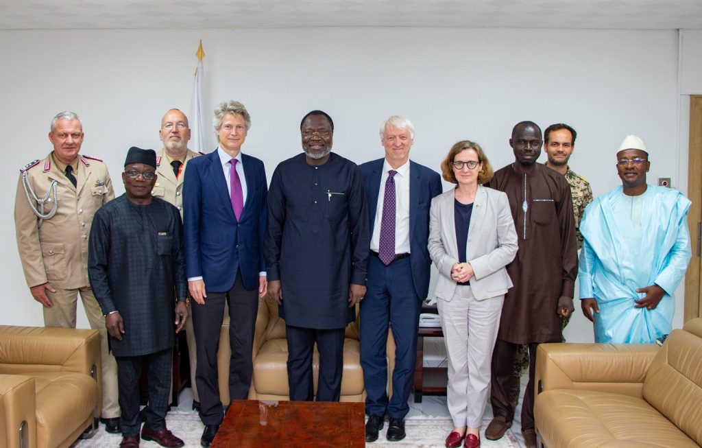 The president of the ECOWAS Commission receives delegations from the European external action service, the African finance corporation and the German ministry of Defence