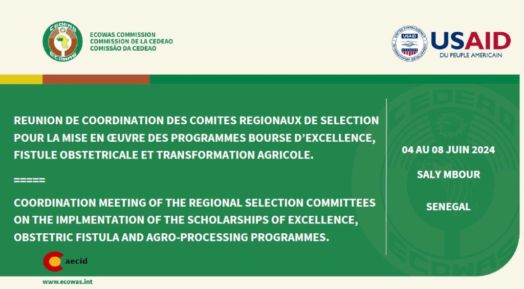 To Fulfil Its Mission of Promoting Gender Equality and Women Empowerment in the ECOWAS Region, the EGDC is Organising a Meeting of the Technical Coordination Committees of its Programmes