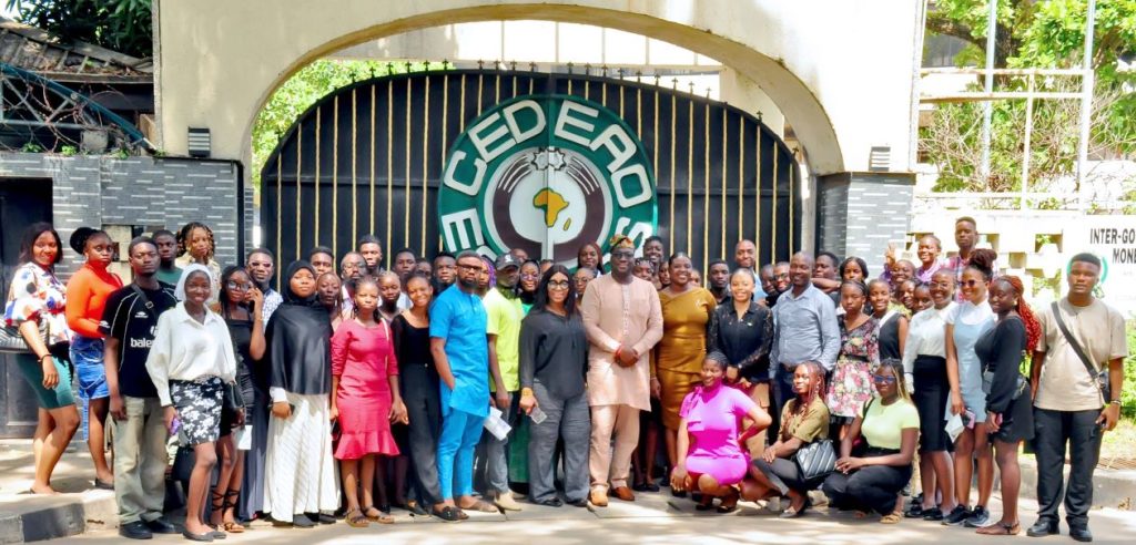 International relations students of the Obafemi Awolowo University, Ile-Ife, visit the ECOWAS liaison office in Lagos.