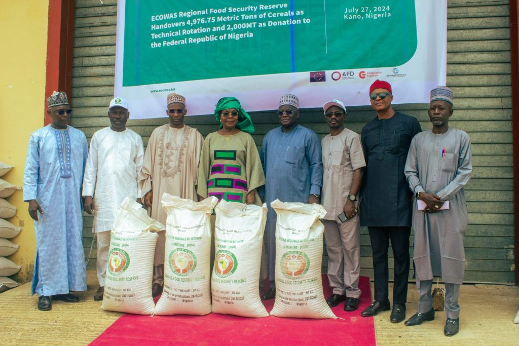 Supporting the Nigerian Government efforts to face food and nutrition insecurity: ECOWAS Regional Food Security Reserve avails about 7,000 Metric Tons of Food Grains to the Federal Republic of Nigeria