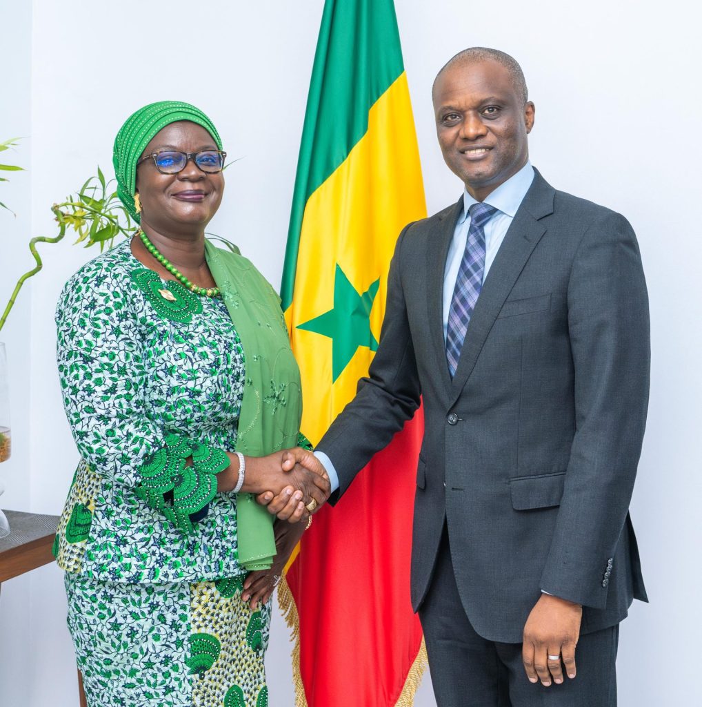 Courtesy Call on the Hon Minister of Economy, Planning and Cooperation, of the Republic of Senegal, Mr. Abdourahmane Saar by the Hon Commissioner for Economic Affairs and Agriculture, Mrs. Massandje Toure-Litse