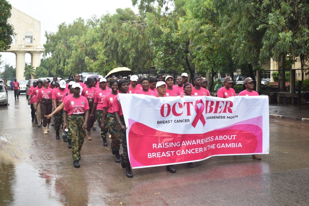 ECOMIG Lance Une Campagne De Sensibilisation Octobre Rose En Collaboration Avec Les Forces De Defense Et De Securite De Gambie
