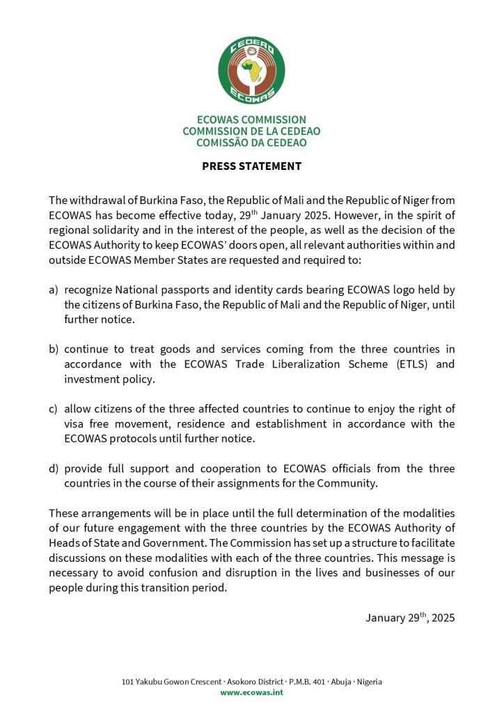 Press Statement Withdrawal BURKINA_MALI_NIGER