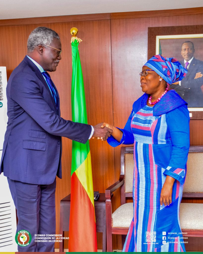 The ECOWAS Resident Representative to Benin pays a courtesy visit to the Vice-President of the Republic of Benin. 