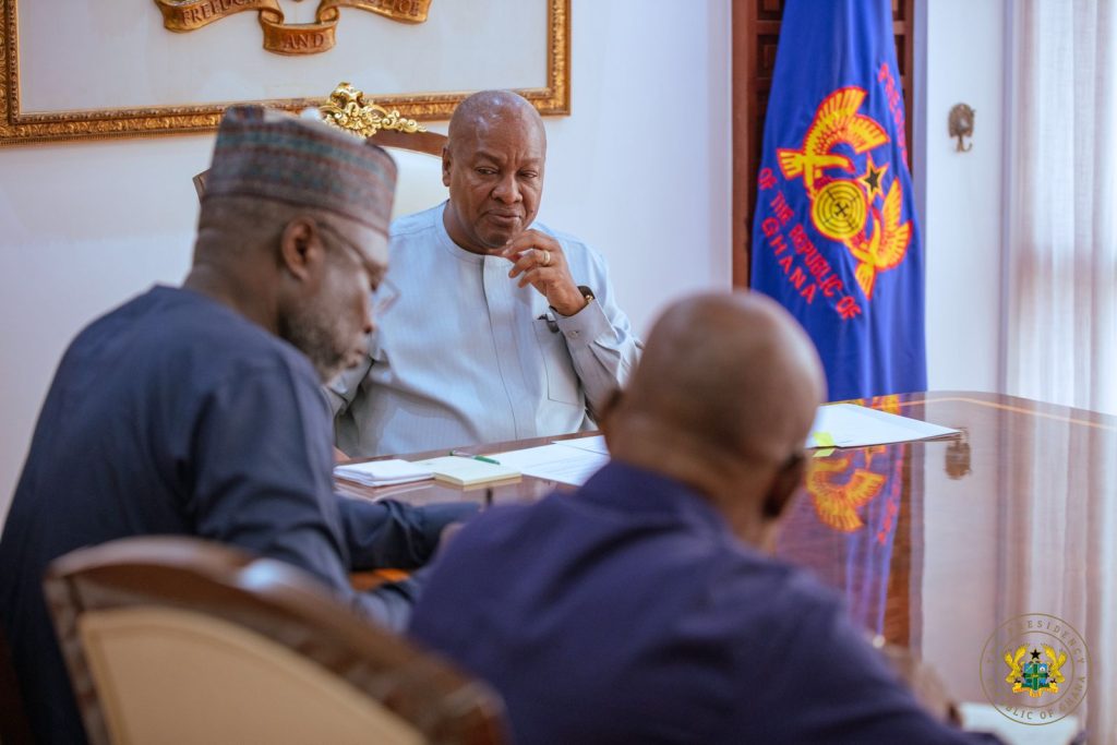 The Future of Ecowas at The Heart of Discussions Between H.E Dr Omar Alieu Touray, President of the ECOWAS Commission and H.E John Dramani Mahama, President Of Ghana.