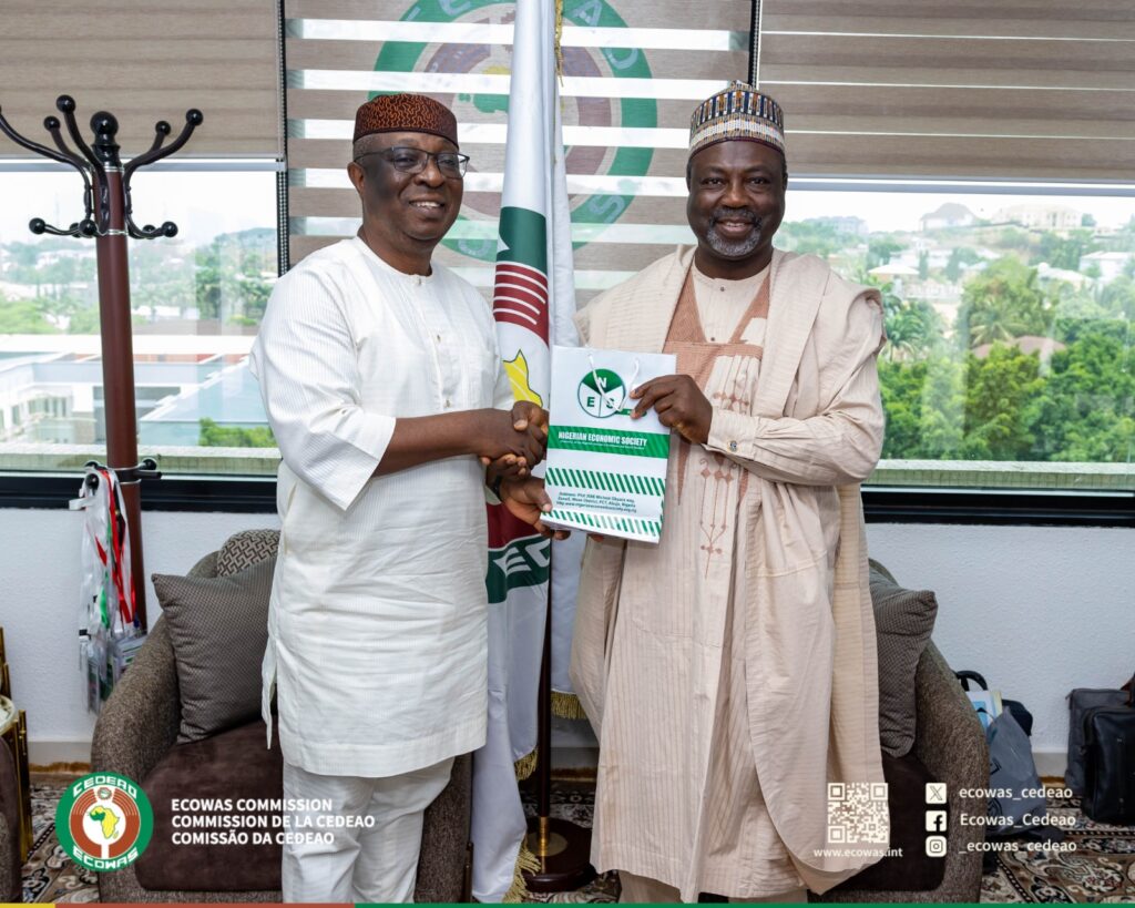 Nigerian Economic Society President’s Courtesy Visit to ECOWAS Commissioner for Internal Services