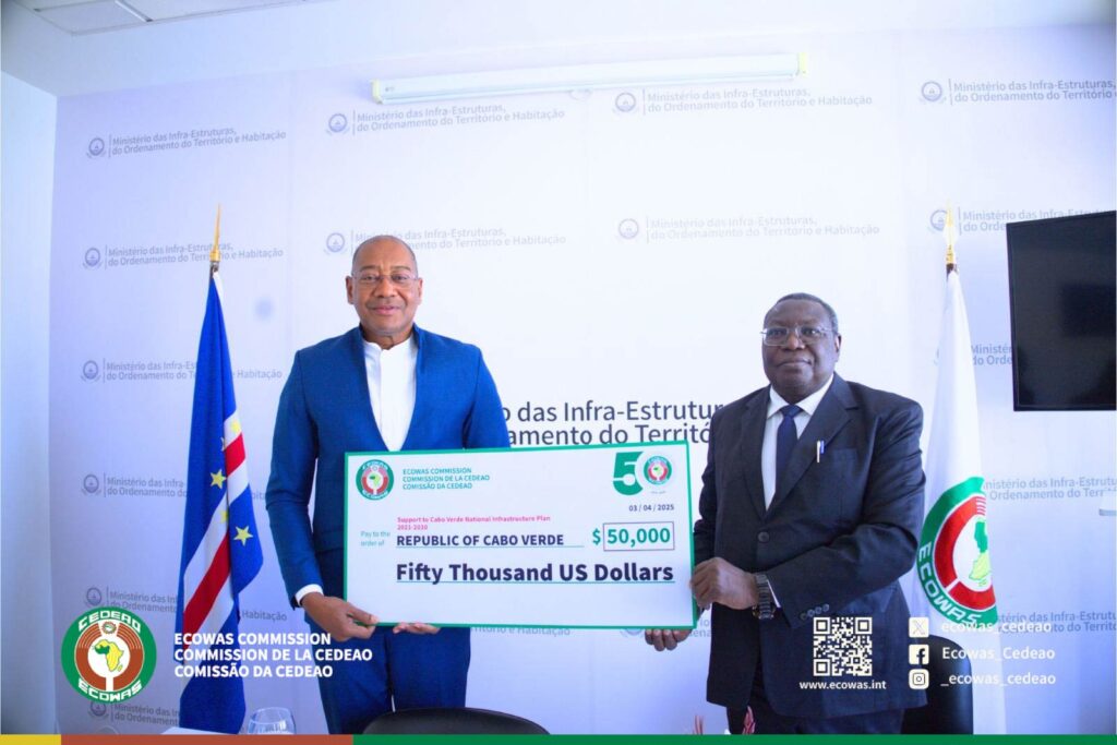ECOWAS Grants the Government of Cabo Verde $50,000 to draw up its 2025-2040 Infrastructure Master Plan.