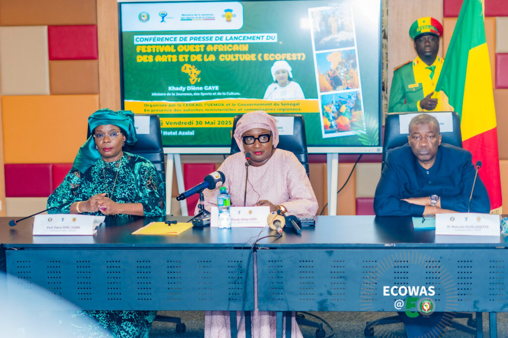 Commissioner Prof. Fatou Sow SARR participates in Dakar in the press conference on the launch of the first edition of the West African Festival of Arts and Culture (ECOFEST) and the inaugural conference on intellectual property in sport in Senegal