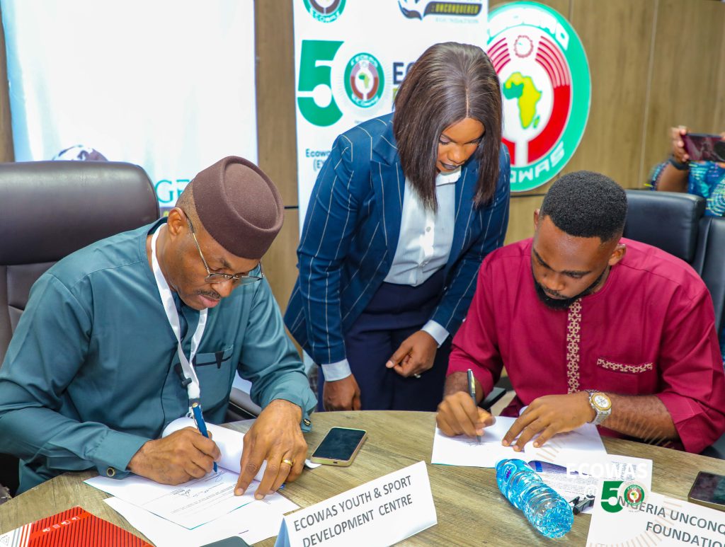 ECOWAS Youth and Sports development centre signs historic mou launching the ECOWAS para games with Nigeria unconquered foundation