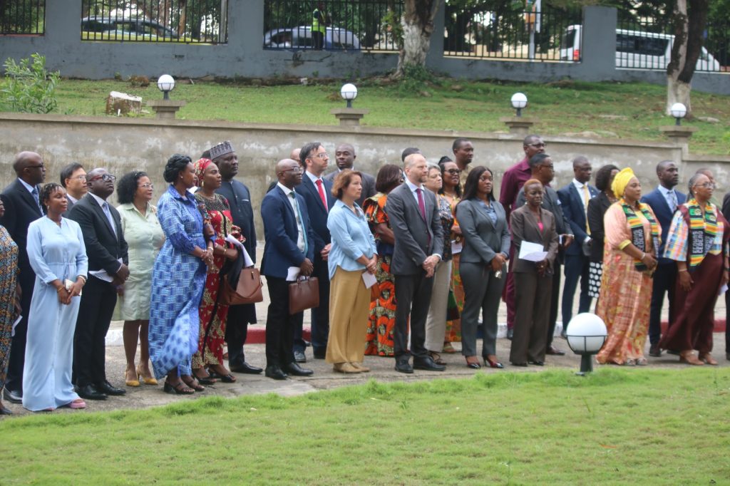 ECOWAS 50th anniversary flag hoisting ceremony in Liberia
