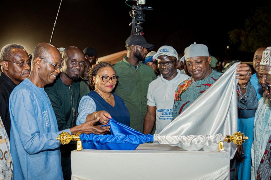 PRESIDENT ADAMA BARROW INAUGURATES INFRASTRUCTURE BUILT BY THE ECOWAS ELECTRICITY ACCESS PROJECT IN BANJUL, THE GAMBIA