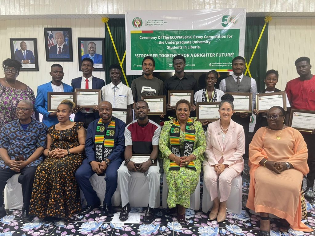 ECOWAS@50 UNDERGRADUATE ESSAY COMPETITION AWARDS CEREMONY HELD IN MONROVIA