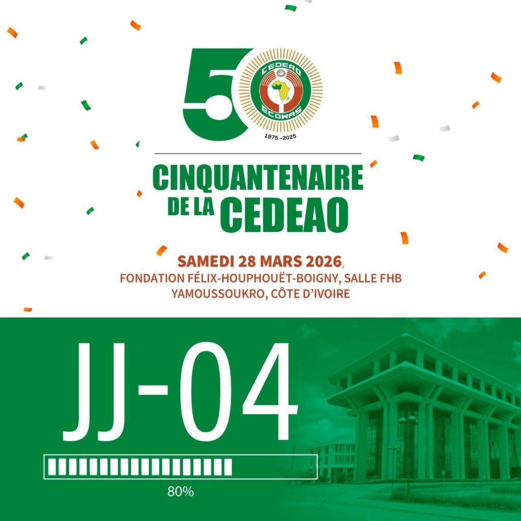 TO MARK THE 50TH ANNIVERSARY OF ECOWAS, THE REPUBLIC OF CÔTE D’IVOIRE IS ORGANISING A MAJOR AWARENESS-RAISING EVENT IN YAMOUSSOUKRO.