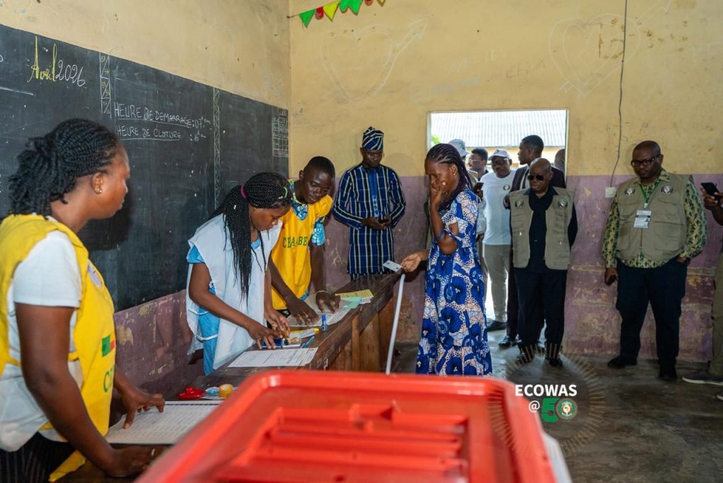 THE ECOWAS ELECTION OBSERVATION MISSION MONITORED THE VOTING PROCESS FOR THE PRESIDENTIAL ELECTION HELD ON 12 APRIL 2026 IN BENIN.