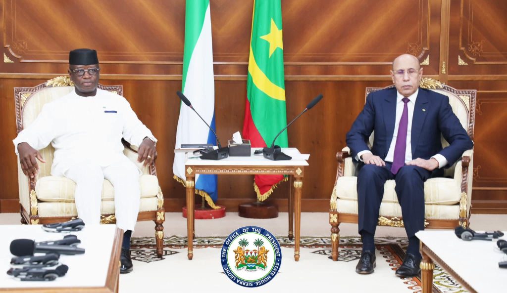 THE CHAIRMAN OF THE AUTHORITY OF ECOWAS HEADS OF STATE AND GOVERNMENT TALKS WITH THE PRESIDENT OF THE ISLAMIC REPUBLIC OF MAURITANIA  ON REGIONAL SECURITY
