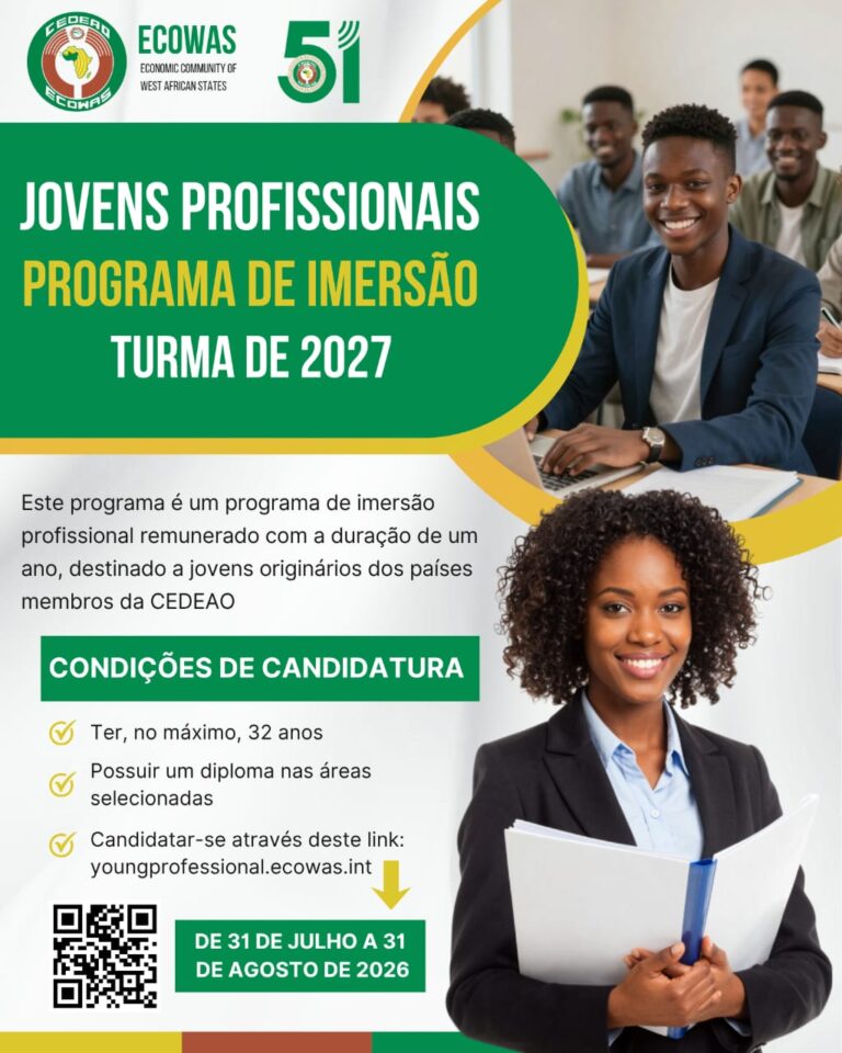 CONVITE À APRESENTAÇÃO DE CANDIDATURAS PARA O PROGRAMA DE IMERSÃO DA CEDEAO 2027