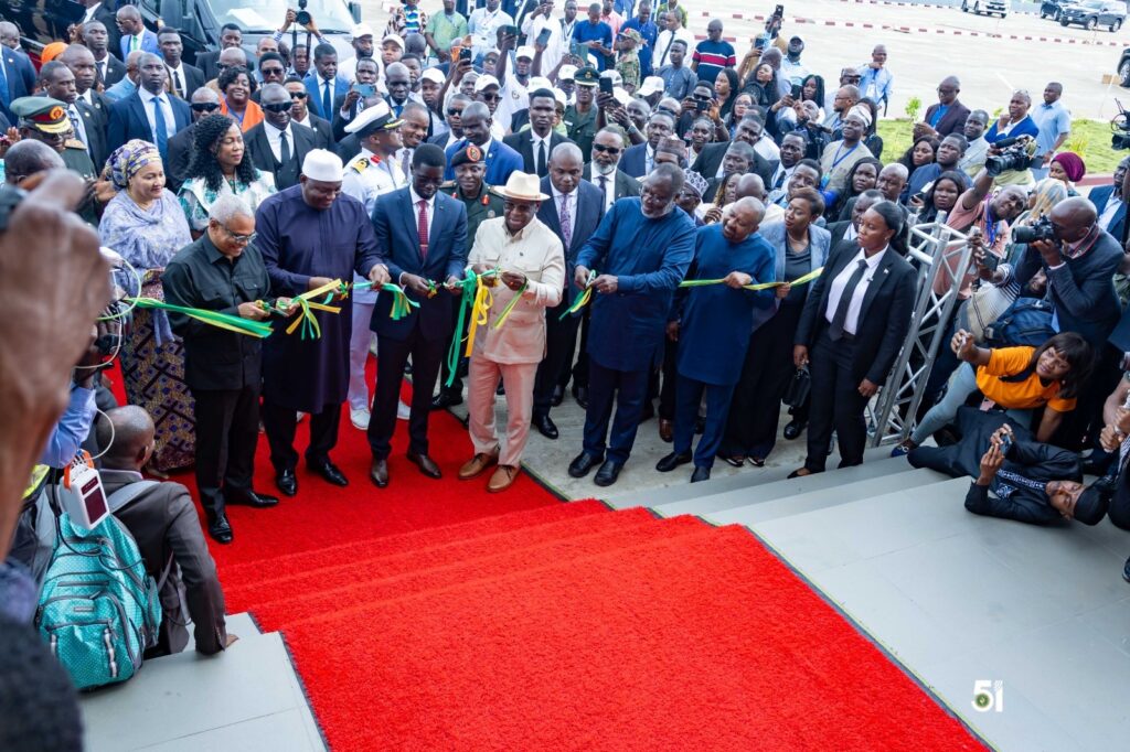 PRESIDENT OF SIERRA LEONE AND CHAIR OF THE ECOWAS AUTHORITY OF HEADS OF STATE AND GOVERNMENT COMMISSIONS ECOWAS LOGISTICS DEPOT AND JULIUS MAADA BIO INTERNATIONAL CONFERENCE CENTRE IN LUNGI
