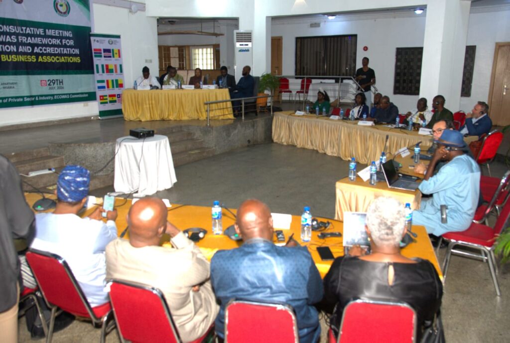 COPITOUR CONSULTATIVE MEETING ON THE ECOWAS FRAMEWORK FOR THE RECOGNITION AND ACCREDITATION OF REGIONAL BUSINESS ASSOCIATIONS