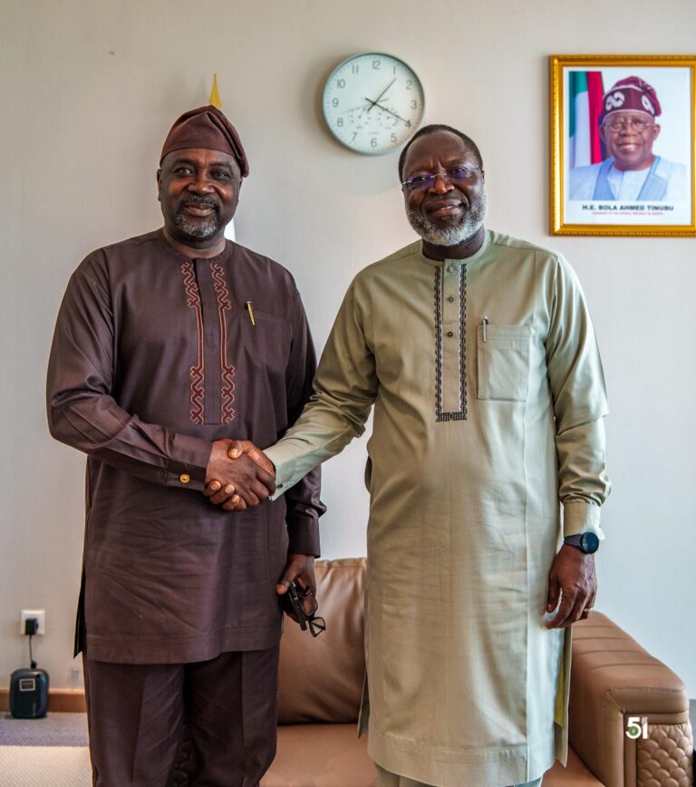 COURTESY MEETING BETWEEN H.E DR. OMAR ALIEU TOURAY,PRESIDENT OF THE ECOWAS COMMISSION AND DR. ADEDEJI EBO, DIRECTOR AND DEPUTY TO THE HIGH REPRESENTATIVE FOR UNODA
