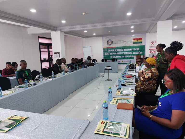 ECOWAS STRENGTHENS ARMS TRANSFER CONTROLS THROUGH TRAINING OF NATIONAL FOCAL PERSONS IN GHANA