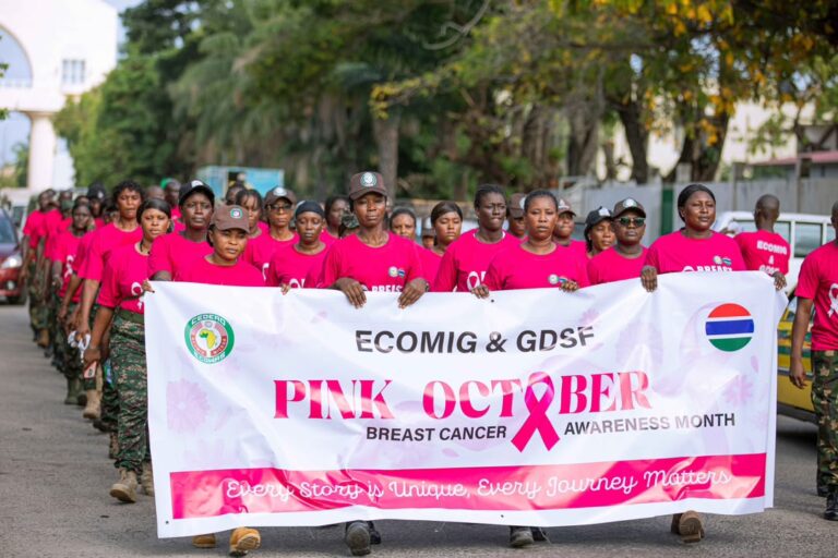 ECOWAS MISSION IN THE GAMBIA (ECOMIG) IN COLLABORATION WITH THE GAMBIAN DEFENCE AND SECURITY FORCES (GDSF) LAUNCHES PINK OCTOBER AWARENESS CAMPAIGN
